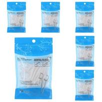 AMB bag-packaged disposable dental floss, 50 pieces, 6 pieces white