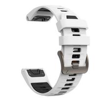 QuickFit 26mm 22mm sportinio silikoninio laikrodžio apyrankė, skirta Garmin Fenix ​​8 E 47mm 51mm 7X 7 Pro 6 6X / Epix Gen 2 / Enduro 3 dirželio apyrankė For Garmin 26mm juoda/balta