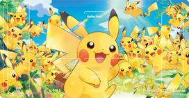 Pokemon kortų žaidimo guminis žaidimo kilimėlis Pikachu Didelė kolekcija white