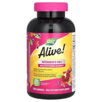 Nature's Way, Alive! Gummy jelly multivitamin for women over 50, mixed berry flavor, 130 gummies