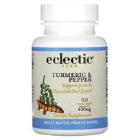 Eclectic Herb, raw, fresh, freeze-dried, turmeric & pepper, 430 mg, 90 non-GMO veggie capsules