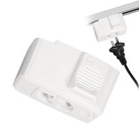 Pispoer pakabinamas lubų korpusas šviestuvų juostai, 1 vnt., kištukas laidų montavimui į elektros instaliacijos kanalų bėgelį, pakabinamas nuo lubų, nereikalauja statybos darbų, lengvas montavimas, white