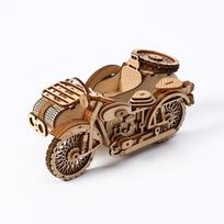 3D medinis motociklo dėlionės rinkinys beige