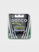 Dorco Win 4 System Razor Blade Refills (4-Count) 1ea gray