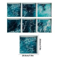 Vonios lipdukai-protektoriai Paplūdimio raštas Kvadratiniai 3D lipnūs Neslystantys Vonios saugos lipdukai Kilimėlis Vandeniui atsparus Dušo vonios lipdukas Pack of 6 black