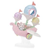 Sylvanian Families Pramogų parko atrakcionas [Yumeiro oro laivas danguje] F-40 ST ženklo sertifikavimas Amžius 3+ Žaislas Lėlių namelis Sylvanian Families EPOCH white