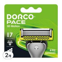 Dorco Face 3D Motion 7-Ply Razor Blades, 4 Pieces, 2 Pieces ,Korean razor blade black