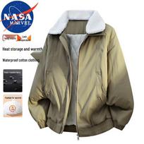 NASA MARVEL Men's Winter Padded Lapel Jacket M tamsi chaki spalva