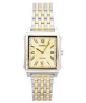 Casio Analoginis Nerūdijančio Plieno Auksinis Ciferblatas Kvarcinis MTP-B190SG-9BV Vyriškas Laikrodis auksas