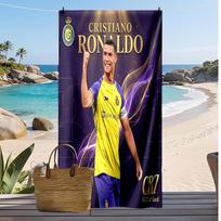 Cristiano Ronaldo Spausdinimo Paplūdimio Rankšluostis Greitai Džiūstantis Super Sugeriantis Minkštas Vonios Rankšluostis Plaukiojimui Paplūdimiui Kelionėms Gerbėjas Suvenyras Dovana 70cmx140cm(27x55inch)