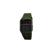 CASIO Custom Collection Quartz Movement Resin Strap Watch Men's Watches Black Dial CA-53WF-3B Green Strap Red Dial gray