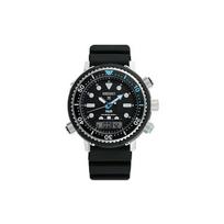 Seiko Saulės energija varomas Silikoninis dirželis Laikrodis Vyriški Laikrodžiai Juodas Ciferblatas SNJ035P1 black