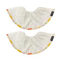 Sherinette Sherry Bib Rotating Bib Bib Rest Doki Doki 2pcs, Smile Pop white
