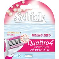 sic japan Schick Quattro 4 moterims - 2 atsarginiai peiliukai Atsarginiai peiliukai moterims Moteriški skustuvai Atsarginiai peiliukai moterims