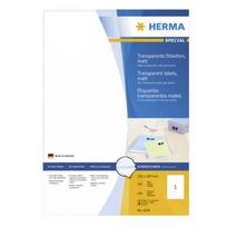 Herma matinės skaidrios etiketės A4 100 vnt. (210x297 mm)