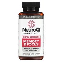 „Neuroq“ smegenų sveikatai, atminčiai ir susikaupimui, ypač stiprus, 60 vegetariškų kapsulių