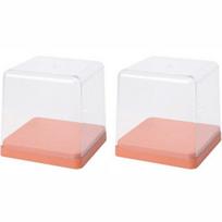 Acrylic Figure Case Color Plate Cube Orange, 2 korean toy white
