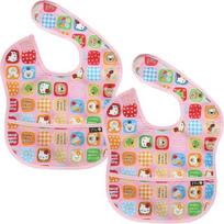 Pli? NEW waterproof baby food bibs for babies, 2 pieces, 52 Pink Kitty pink