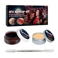 Scar Wax SFX Makiažo Rinkinys Helovinas Netikras Kraujas Realistiškas Žaizdų Modeliavimas Veido Kūno Dažai Specialieji Efektai Cosplay Sceniniams Kostiumams gray