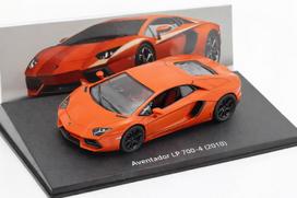 Lamborghini Aventador Die-Cast Model 1/43 AVENTADOR LP700-4 2010 (Orange) with Case oranžinė
