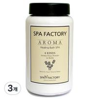 Spa Factory 6 Scent Aroma Bubble Bath Salt Mint, 350g, 3 pieces beige