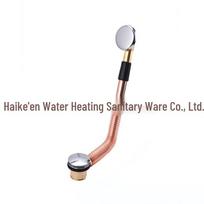 LANGZHIWEN Brass Bathtub Drain with Pop-up Overflow beige