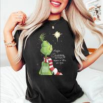 Grinčo Kalėdinis T-shirt, Galbūt Kalėdos neateina iš parduotuvės Grinčo marškinėliai Unisex T-shirt XXXXL black