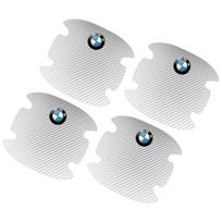 4 vnt. Automobilio durų rankenų apsaugos lipdukas emblema automobilio dekoravimas BMW E46 E39 E90 E60 E36 F30 F10 E34 E30 F20 E92 M3 M4 M5 X5 X6 white
