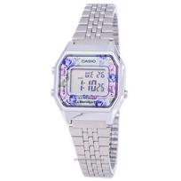 Casio Youth Vintage Illuminator Quartz Digital LA680WA-2C moteriškas laikrodis gėlės