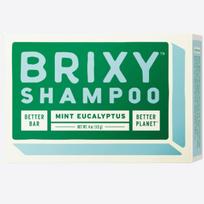 BRIXY Coconut Oil Argan Oil Balance Shampoo Bar for Oily Scalp with Provitamin B5 - Mint Eucalyptus Fragrance Shampoo Bar For Oily Scalp, 1 x 113g white