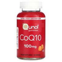 Qunol, CoQ10 gummies, creamy orange flavor, 100mg, 90 gummies (50mg per gummy)