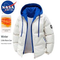 NASA MARVEL Men's Hooded Puffer Jacket L juoda
