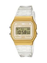 CASIO Iconic Retro Digital Watch, F-91WS-7A2JF, Gold, Unisex white