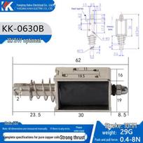 KK-0530B Long-Stroke Pull-In Micro DC Solenoid, 5N 12V/24V KK-0630B Suction 0.4-8N Stroke 10MM-DC12