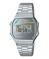 Casio Vintage Skaitmeninis PAC-MAN Bendradarbiavimo Kvarcinis A168WEPC-7A Unisex Laikrodis pilka