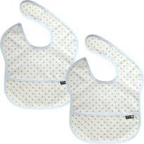 Pli? infant waterproof baby food bib 2p, 1 piece, 43 Cream Haneul Heart white