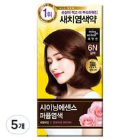 Mise-en-scène All New Shining Essence Perfume Hair Dye, 6N Brown, 5 pcs. black