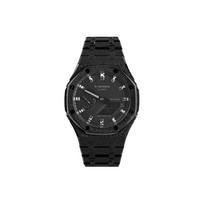 CASIO Unisex skystųjų kristalų, analoginis dvigubo ekrano serijos juodas laikrodis GA-2100-1A1(Watch8--) Moonlight Frost Black black