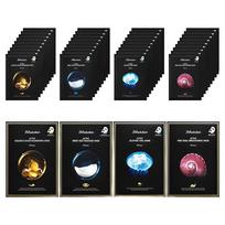 [JM Solution] Active Solution Mask Pack Set (Golden Caviar 10p + Bird's Nest 10p + Pink Snail 10p + Jellyfish 10p), 40 Sheets gray