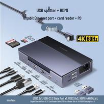 UGREEN 9-in-1 USB-C Hub for Steam Deck & ROG Ally gray