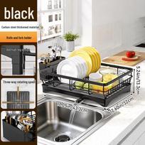 Brangdy Carbon Steel Kitchen Countertop Dish Drying Rack white