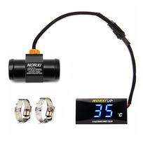 NORXI Motociklo Vandens Termometras Skaitmeninis Atsparus Vandeniui Aukštos Temperatūros Įspėjimo Funkcija 22mm žalia