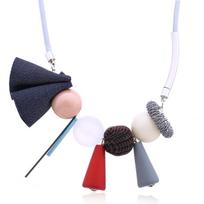 JMXD-Women's Wood Bead Pendant Necklace Pearl Necklace Fabric Accessories Accessories, Accessories