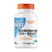 Benfotiamine 150 + Alpha-Lipoic Acid 300, 60 Veggie Caps