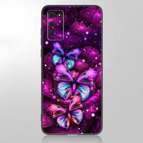 Gražus Butterfly telefono dėklas, skirtas Samsung Galaxy A12 A02S A22 A32 A52 A72 A71 A51 A41 A31 A21 A11 A50 A70 A10S A20S juodas dangtelis Samsung A72 purple