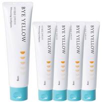 By Yellow Whitening Propolis Teeth Whitening Toothpaste 120g, 5 pieces white