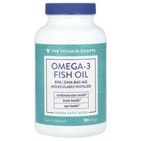 The Vitamin Shoppe, Omega-3 Fish Oil, EPA/DHA 840mg, 180 softgels