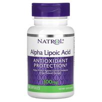 Natrol, Alfa lipoinė rūgštis, 300 mg, 50 kapsulių white