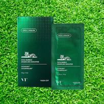 VT Cica Bubble Sparkling Booster 10gx4pcs Cica Pack Wash-Off Pack Cooling Soothing Pack Moisture Nutrition Moisturizing Glow green