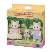 Sylvanian šeimos gėlėta katės šeimos figūrėlė 5373, 1 vnt., populiarūs Korėjos žaislai gray